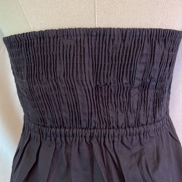 Silence + Noise Black Zip Front Strapless Summer Dress - Picture 4 of 5